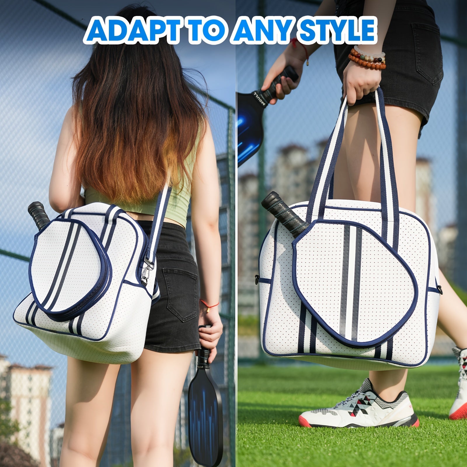 Crossbody Sling Pickleball Bag with Shoulder Strap - Portable Sports Bag for Men and Women - Pickleball Holder Handbag | Elegant Gold