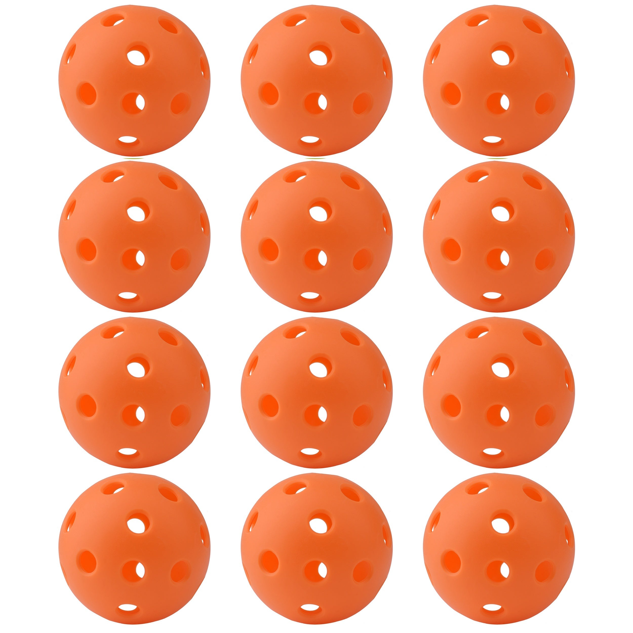 12pcs 40/26 Holes Pickleball Balls With Storage Mesh Bag - Indoor/Outdoor