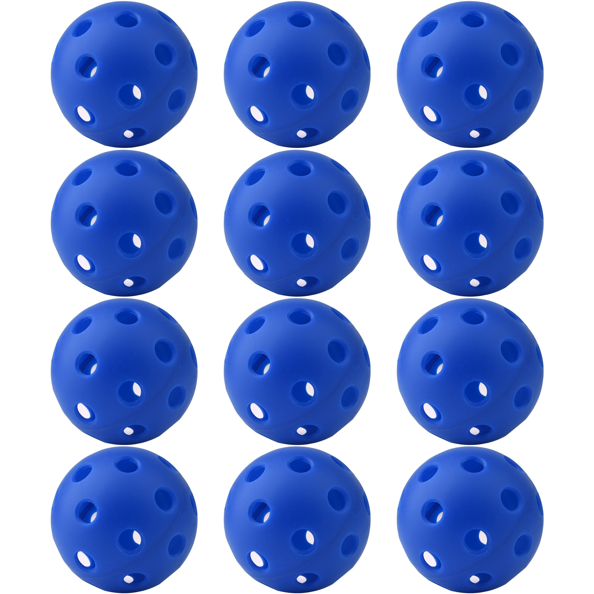 12pcs 40/26 Holes Pickleball Balls With Storage Mesh Bag - Indoor/Outdoor