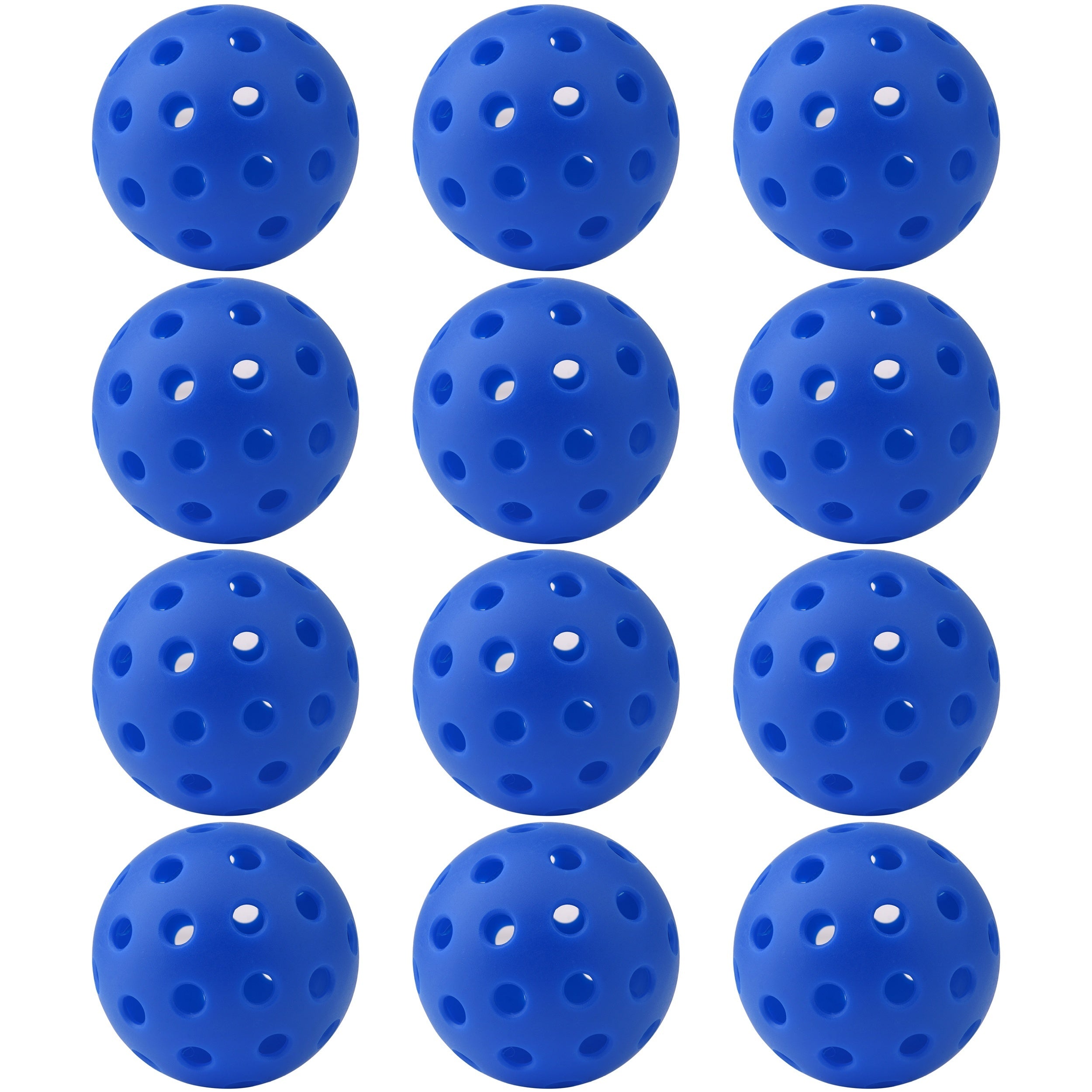 12pcs 40/26 Holes Pickleball Balls With Storage Mesh Bag - Indoor/Outdoor