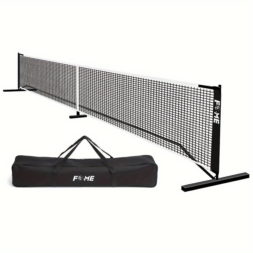 FOME 22 FT Portable Pickleball Net System - Outdoor Regulation Size with Sturdy Steel Frame & Strong PE Net - Includes Carry Bag for Easy Transport