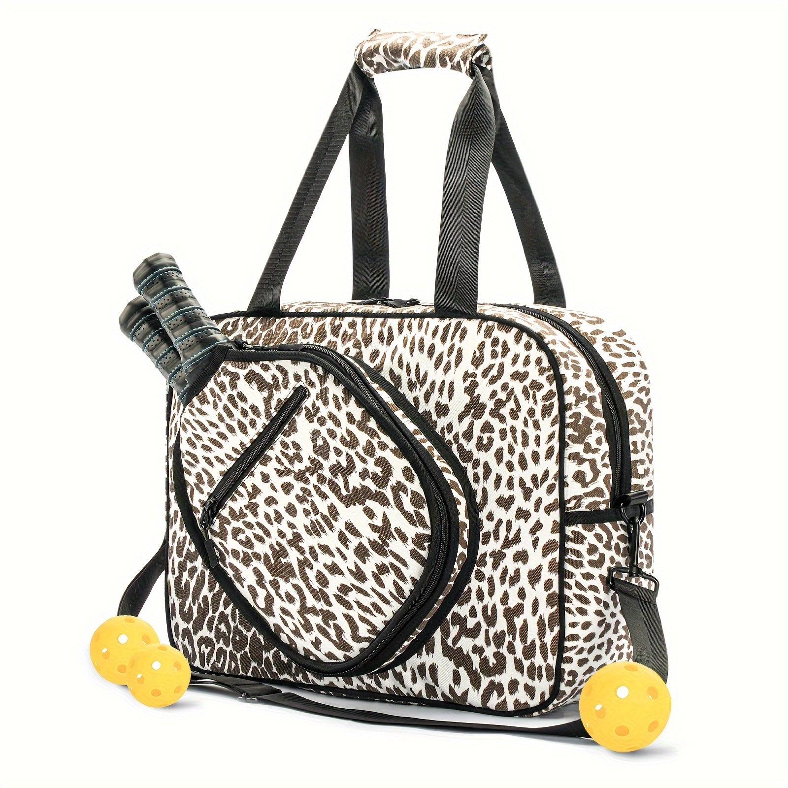 Crossbody Sling Pickleball Bag with Shoulder Strap - Portable Sports Bag for Men and Women - Pickleball Holder Handbag | Wild Cheetah